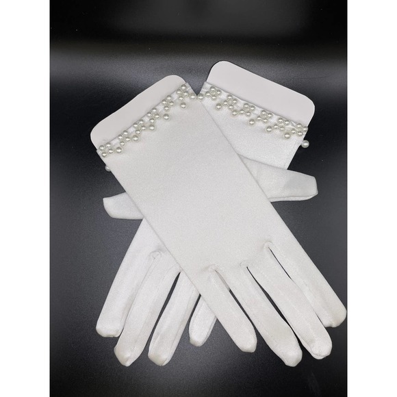 Maria Women's Luxurious Pearl Elegant Full-Fingered Gloves - Picture 2 of 3